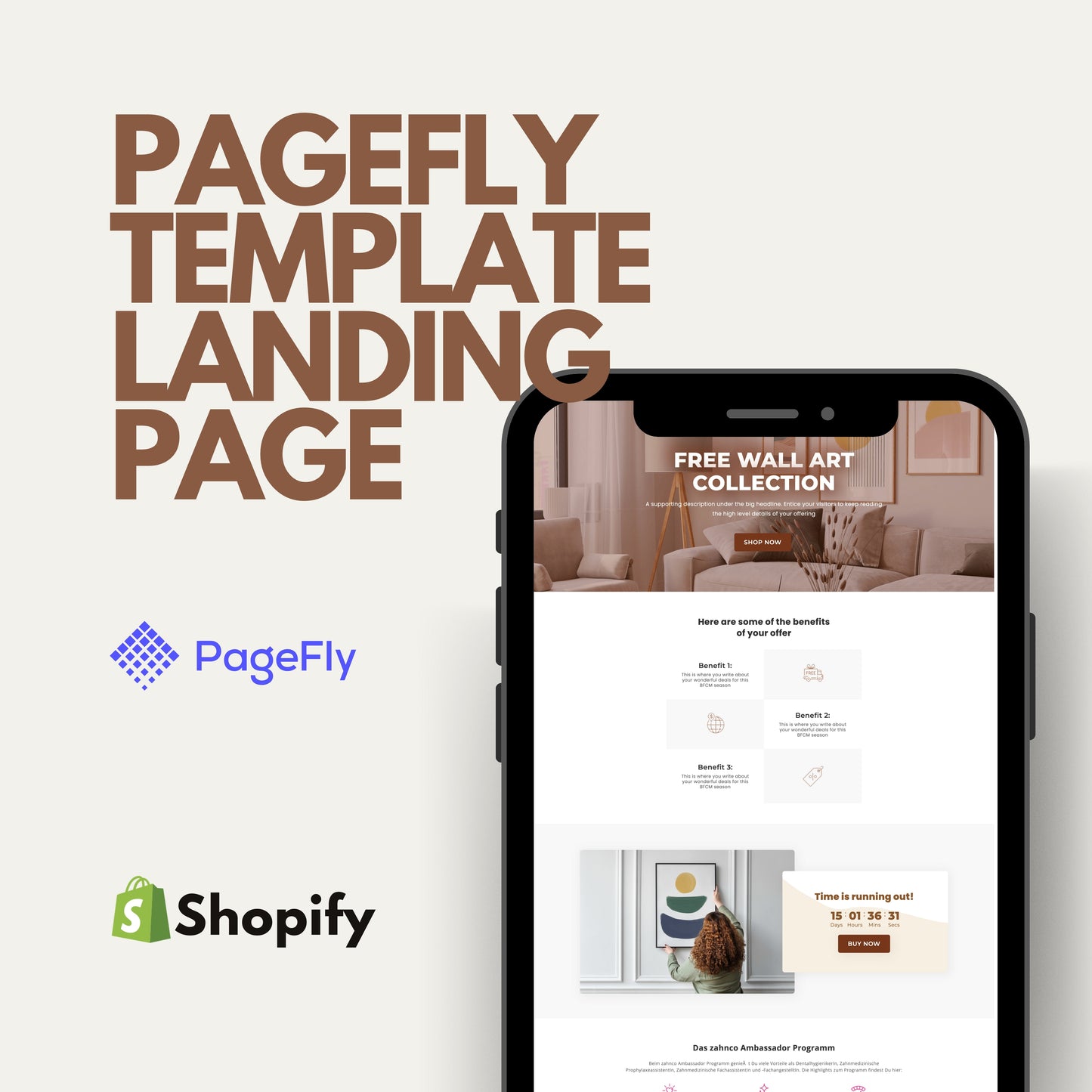 Wall Art Pagefly Landing Page